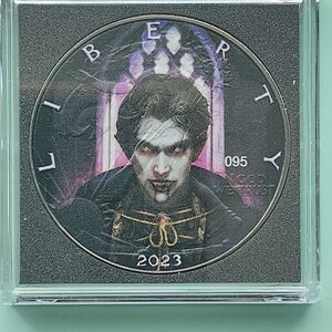 Vampires Graphic 1oz. Silver  Colorized Round Silver Eagle Limited